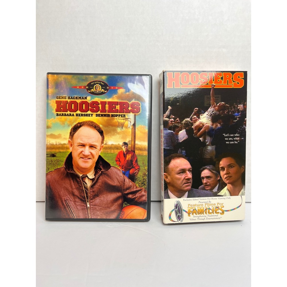 Vintage Hoosiers Movie Bundle DVD MGM Widescreen & VHS Tape Retro 80s